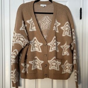 Blu Pepper Star Patterned Women's Sweater